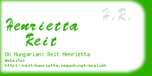 henrietta reit business card